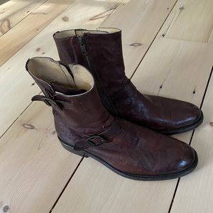 Frye Short Buckle Boots